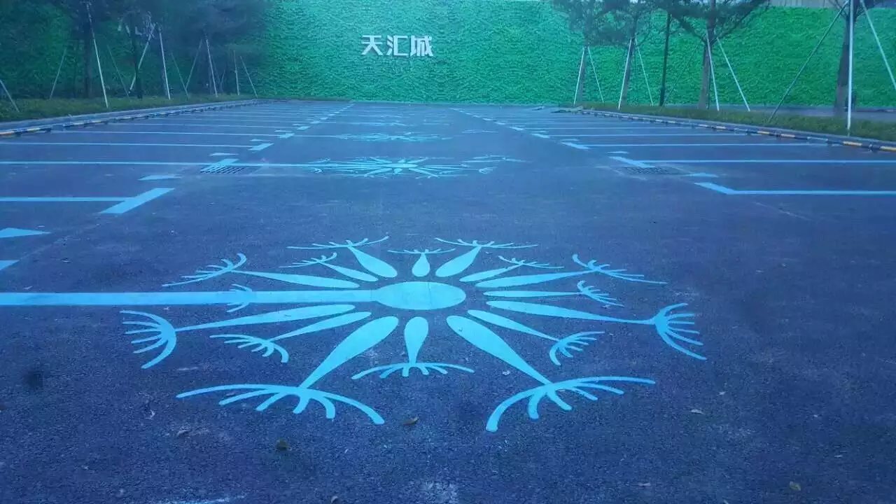 停车场道路交通设施规划划线特色标线（彩色）